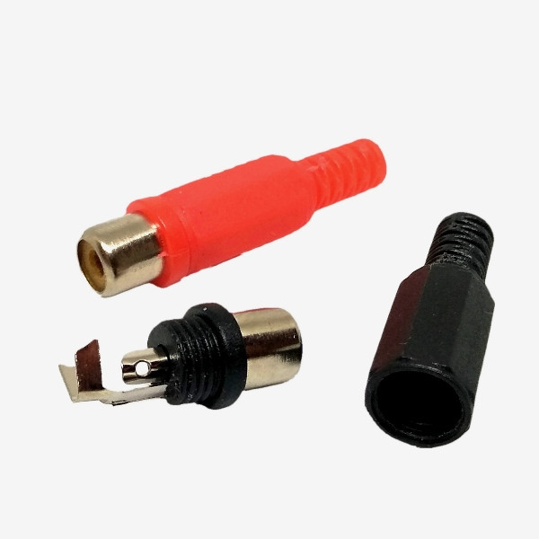 Купить Гнездо RCA под шнур корпус пластик, красное, цена 3 ₴ — Prom.ua ...