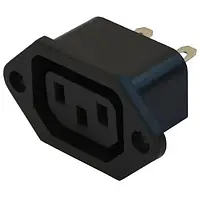 Гніздо мережеве 3pin, монтажне, мідь, корпус пластик