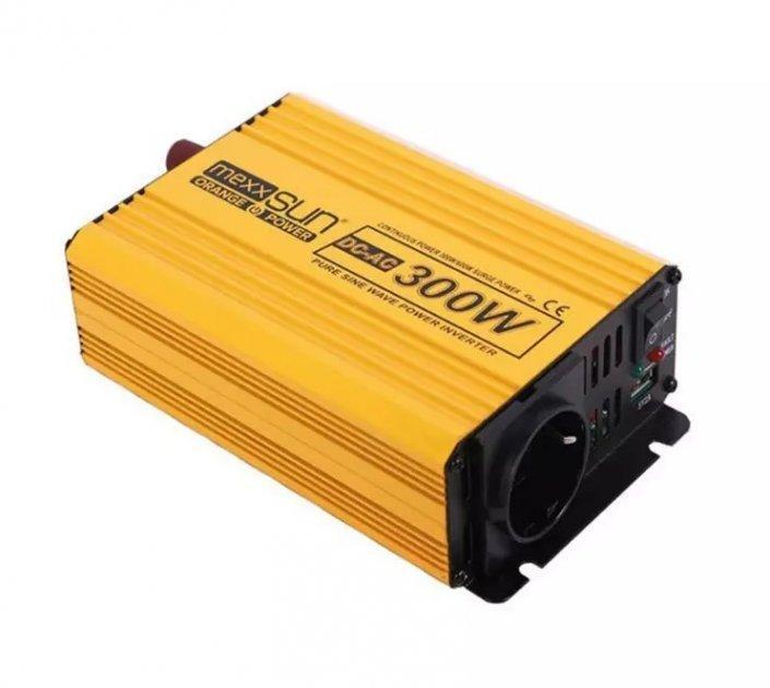 Інвертор напруги Mexxsun MXSPSW-300,12V/220V,300W з правильною синусоїдою. РОЗПРОДАЖ