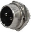 Роз'єм MIC 332, "штекер", монтажний, 2pin,16мм