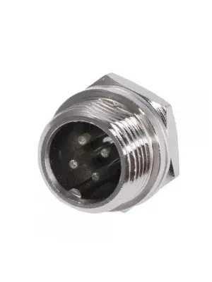 Роз'єм MIC 334 mini, "штекер", монтажний, 4pin, діам.-12мм