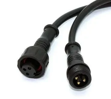 Роз'єми (шт+гн) пилонепроникні M10, 3pin, IP67,  3х0,3, з кабелем