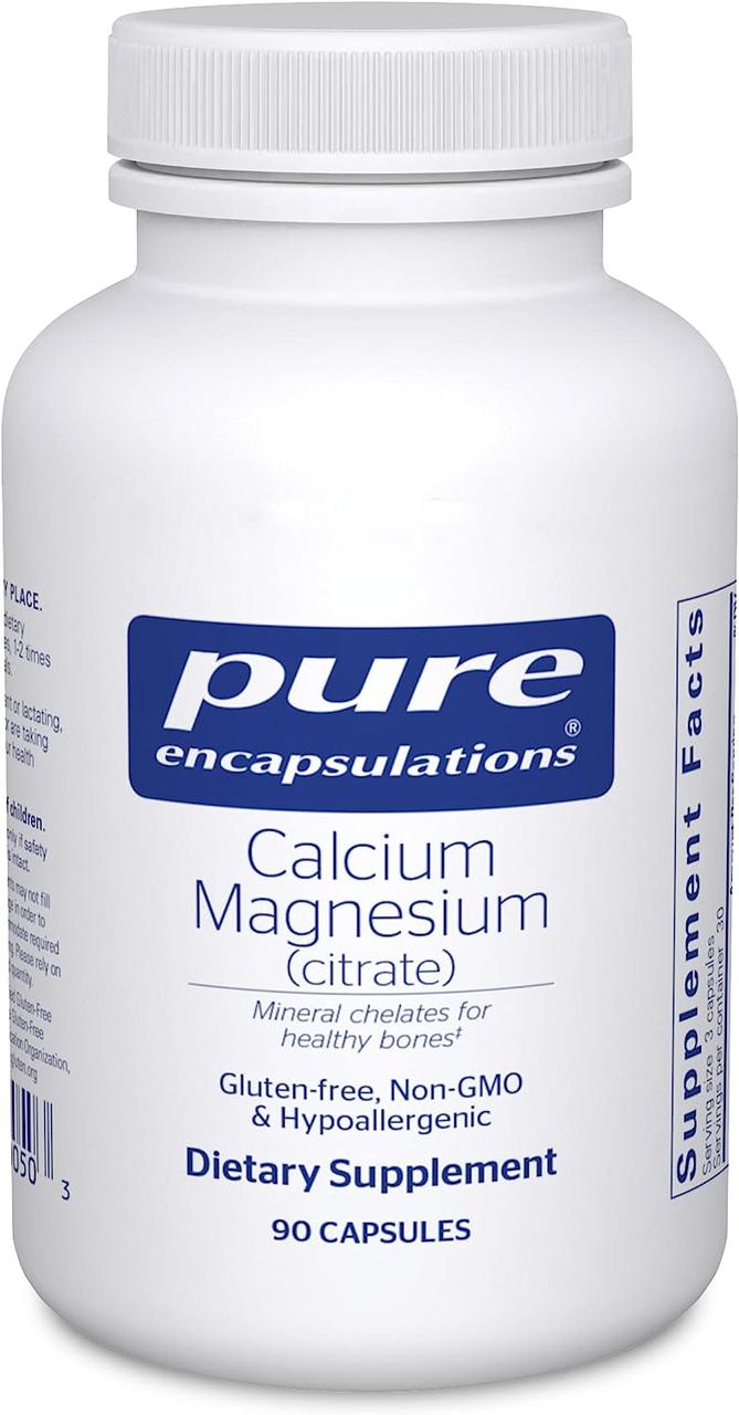 Кальцій магній (цитрат)/Calcium Magnesium (citrate) Pure Encapsulations, 90 капсул BX796, фото 1