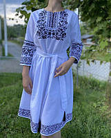 Нежное и легкое платье-вышиванка, ручная работа, индивидуальный пошив