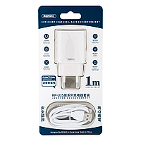 Сетевое зарядное устройство REMAX Jane Series 2.1A 2USB Charger Set RP-U35 +cable micro white