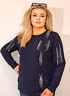 Жіночій італійський светр зі стразами. Розмір універсальний 52-56