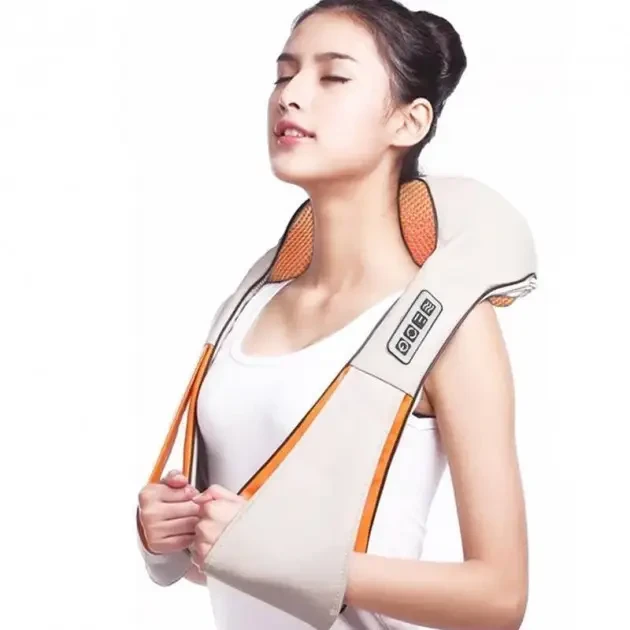 Електричний роликовий масажер для спини та шиї Massager of Neck Kneading Jw