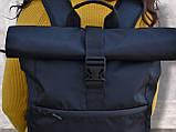 Рюкзак ролтоп водонепроникний / унісекс чоловічий жіночий / відділення на ноутбук / вентилююча спинка, фото 4