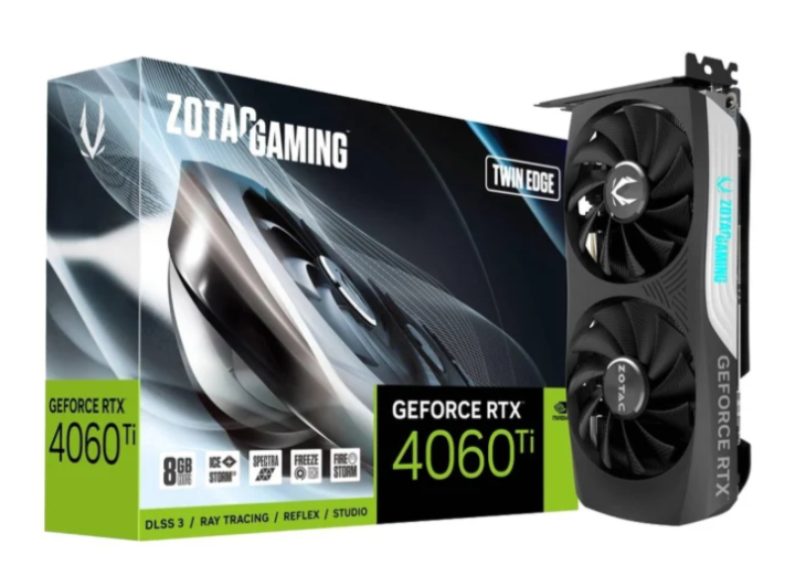 Відеокарта Zotac GeForce RTX 4060 Ti Gaming Twin Edge 8GB GDDR6 (ZT-D40610E-10M)