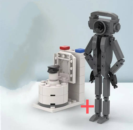 Купить Скибиди туалет Лего персонажи, Skibidi Toilet lego, КОЛОНКА МЕН ...