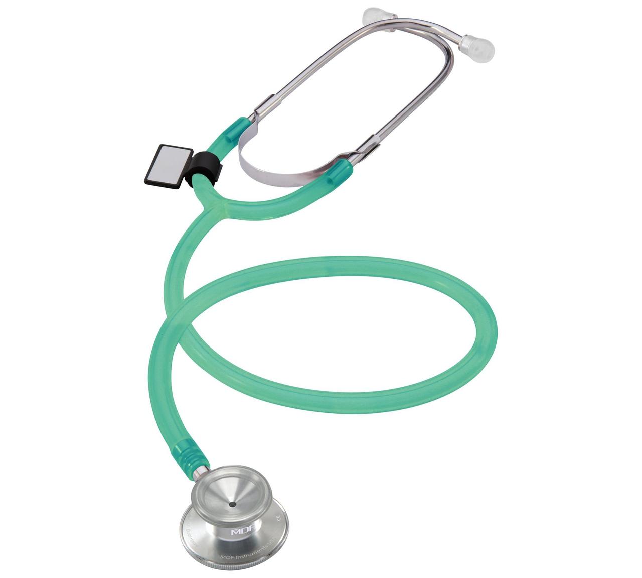 Стетоскоп педиатрический с двойной головкой однотрубчатый прозрачно-салатовый 747С -ІAN MDF DUAL HEAD Heaco, фото 1