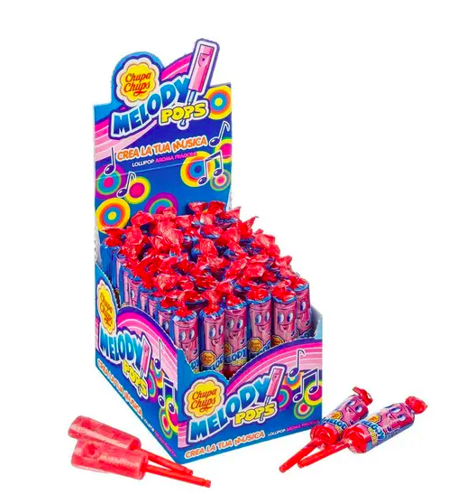Карамельні льодяники на паличці Chupa Chups Melody Pops паковання 48 шт. по 15 г