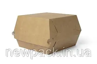 Упаковка для бургера 130х130х80 крафт