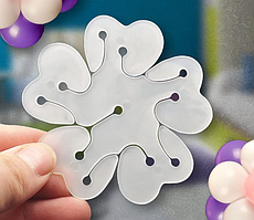 Основа-тримач для повітряних куль, кріплення пластикове, затискач для формування квітки 6 см