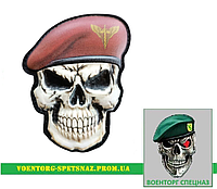 Шеврон патч ПВХ "Череп в берете ДШВ" (morale patch) сделаем любой шеврон!