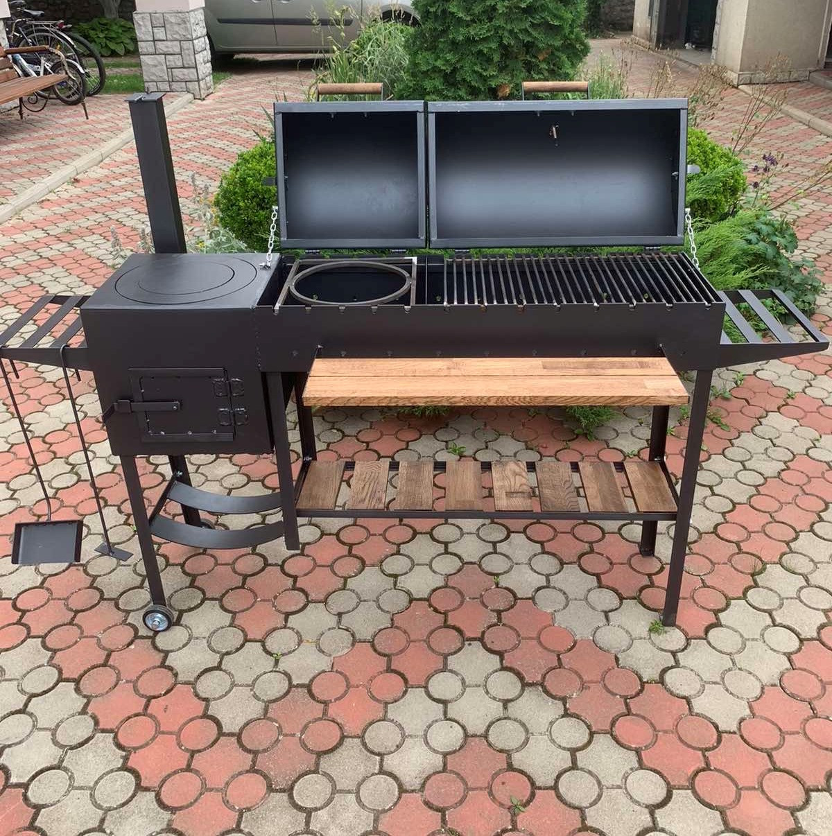 Купити Мангал-барбекю 5 мм з пічкою на 13 шампурів, ціна 14500 ₴ - Prom ...