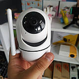 Бездротова поворотна IP-камера WiFi microSD Y13G, поворотна, відеоняня, фото 2
