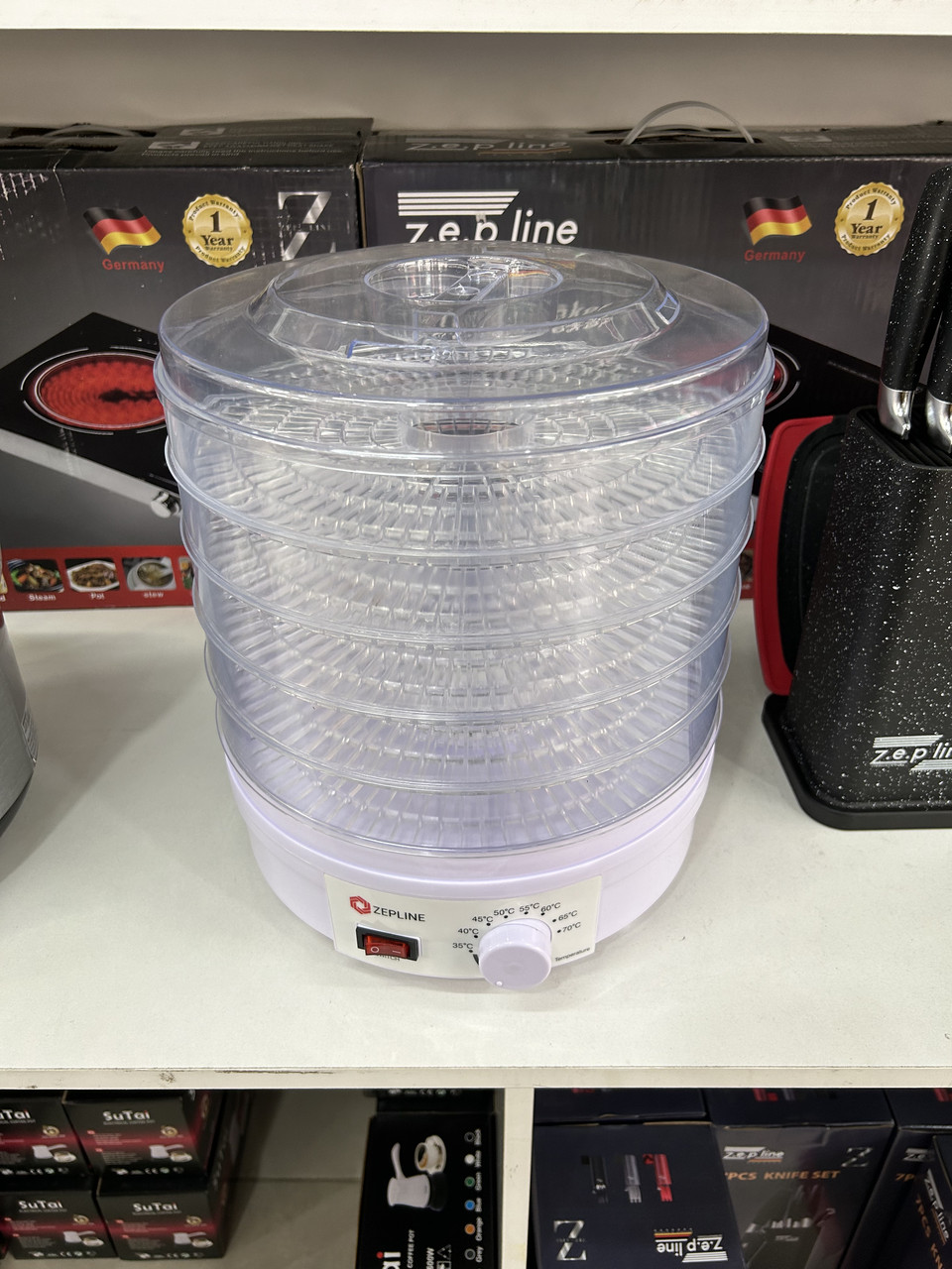 Сушильний апарат сушарка для фруктів, овочів та інших продуктів, сушіння, дегідратор Zepline ZP-029-D1, фото 1