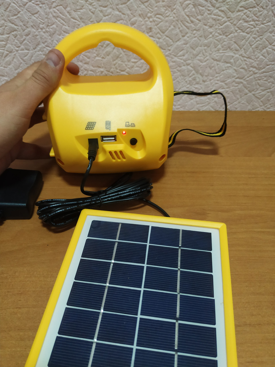 Кемпінговий ліхтар повер банк з сонячною батареєю, фото 1