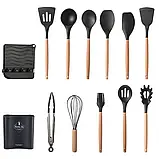 Силіконовий кухонний набір приладдя, набір кухонного начиння, фото 3