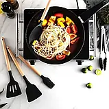 Силіконовий кухонний набір приладдя, набір кухонного начиння, фото 9