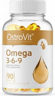 OstroVit Omega 3-6-9,90капсул Омега 3 - джерело жирних кислот ЕПК та ДГК Польща