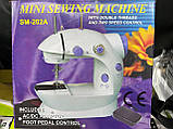 Швейна машинка портативна з адаптером Mini Sewing Machine — SM-2587, фото 11