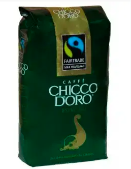 Кава в зернах CAFFE CHICCO D ⁇ ORO FAIR TRADE MAX HAVELAAR ESPRESSO 1 КГ