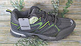 Шкіряні чоловічі літні кросівки BONA сітка сіро-зелені 027, розм. 41, фото 7