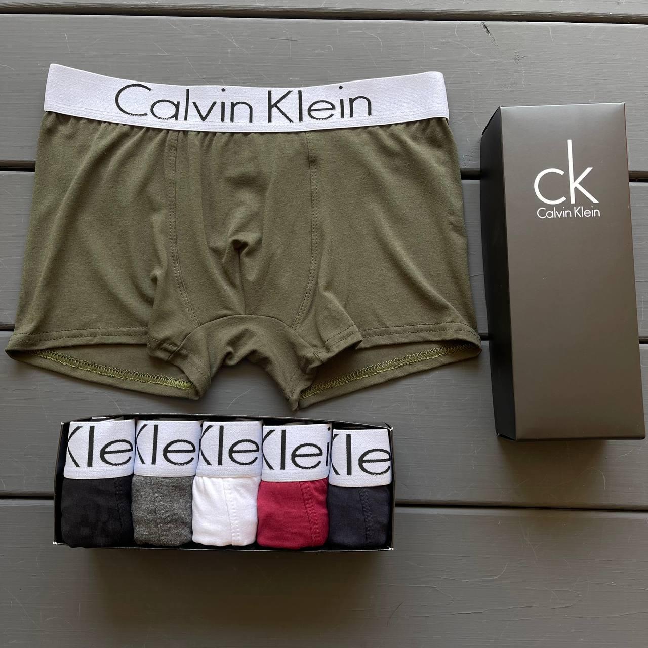 Набір нижньої білизни Calvin Klein | Чоловічі труси Кельвін Кляйн 5 шт + подарункова упаковка!