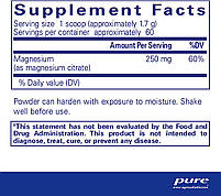Порошок магнію, Pure Encapsulations, Magnesium Powder 3.7 (107 грам) BX032, фото 3