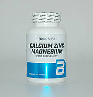 Кальцій, Цинк, Магній, Calcium Zinc Magnesium, Biotech, 100 таблеток