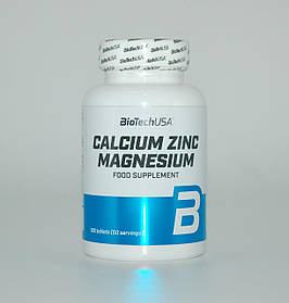 Кальцій, Цинк, Магній, Calcium Zinc Magnesium, Biotech, 100 таблеток