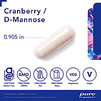 Pure Encapsulations Cranberry/D-Mannose/Клюква та Д-манноза для здоров'я сечовивідних шляхів 180 капсул BX673, фото 4
