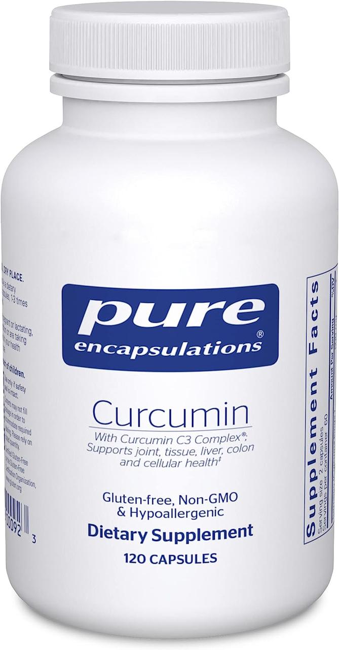 Куркумін, Curcumin, Pure Encapsulations, 120 капсул BX628