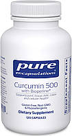 Куркумин 500 с биоперином, Curcumin, Pure Encapsulations, 120 капсул