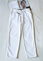 Белые винтажные коттоновые джинсы женские etienne aigner, размер м, l
