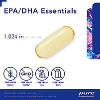 Pure Encapsulations EPA/DHA Essentials/Омега 3 для підтримки когнітивних функцій 90 капсул BX987, фото 3