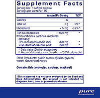 Pure Encapsulations EPA/DHA Essentials/Омега 3 для підтримки когнітивних функцій 90 капсул BX987, фото 2