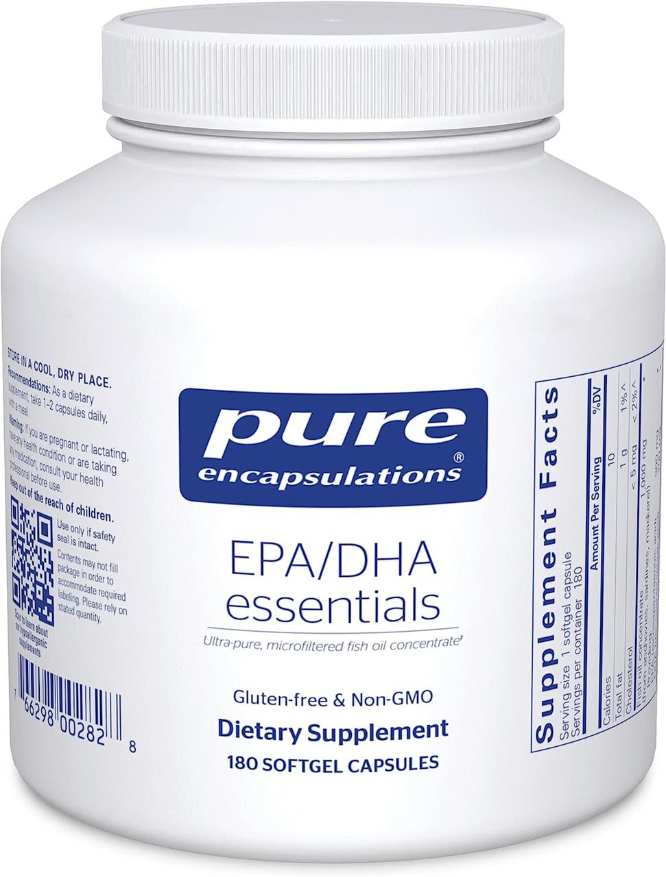 EPA/DHA Основні, EPA/DHA Essential, Pure Encapsulations, 180 капсул BX135