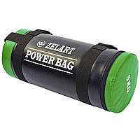Мішок для кросфіта та фітнесу Zelart FI-5050A-5 Power Bag 5кг чорний-зелений Код FI-5050A-5