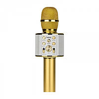 Беспроводной караоке микрофон HOCO BK3 Cool sound Акустика аккумуляторная Золотистый