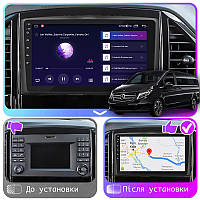 Go Андроїд магнітола штатна для Mercedes-Benz Vito 3 (W447) 2014-н.в. екран 10" 6/128Gb 4G Wi-Fi GPS Top