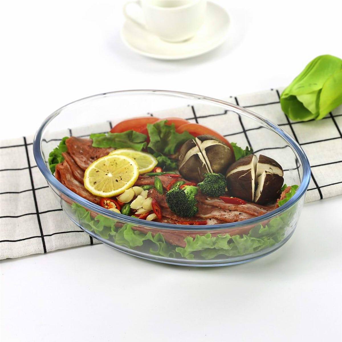 Форма для запікання A-PLUS скляна овальна 30 х 21 х 6 см (4002)