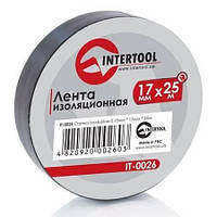 Изолента чёрная 17 мм 25 м INTERTOOL IT-0026