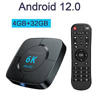 Transpeed 6K Android 12,0 ТВ-бокс с Bluetooth 6K 3D Wifi 2,4G и 5,8G 4 Гб ОЗУ 32 Гб ПЗУ