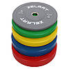 Блини (диски) бамперні для кросфіту гумові Zelart TA-7797-25 25кг червоний, фото 4