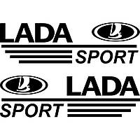 Наклейка плотерна 2 шт LADA Sport 40*12см колір на вибір, як і розмір