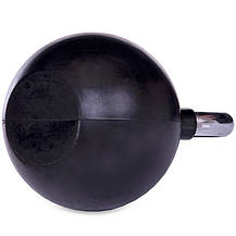 Гиря прогумованна з хромованою ручкою Zelart ТА-5162-36 вага 36кг чорний, фото 2