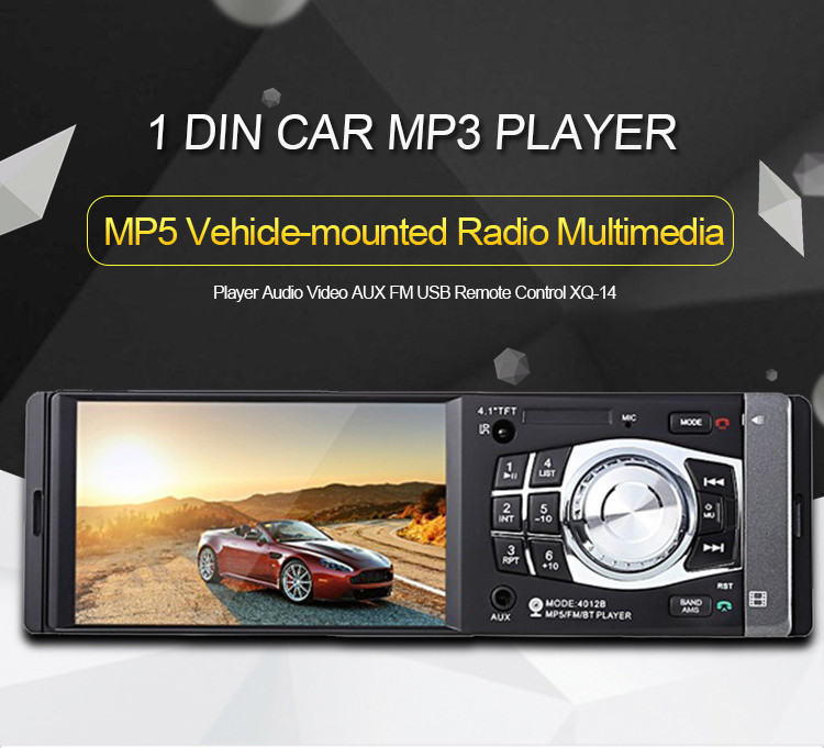 Автомагнітола 1DIN 4012B 4.1 inch+ (Bluetooth), Автомобільна магнітола, Магнітофон в машину